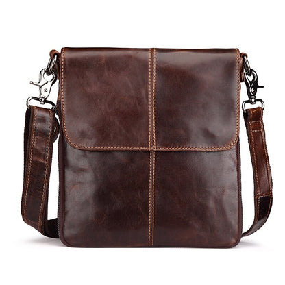 Genuine Leather Mens Bag Male Crossbody Bags Small Flap Casual Messenger Bags Men&#39;s Shoulder Bag Male Genuine Leather