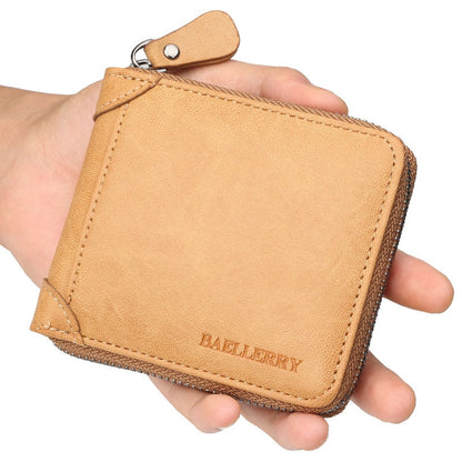 Baellerry Casual Style Zipper Men Wallets Card Holder Small Wallet Male Synthetic Leather Man Purse Coin Purse Men&#39;s Carteira