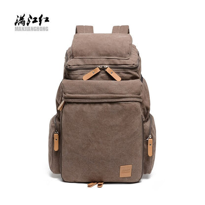 Large Capacity Men Vintage Travel Climb Laptop Backpack Wash Canvas Backpack Male Retro Casual Rucksack Teenagers School Bags