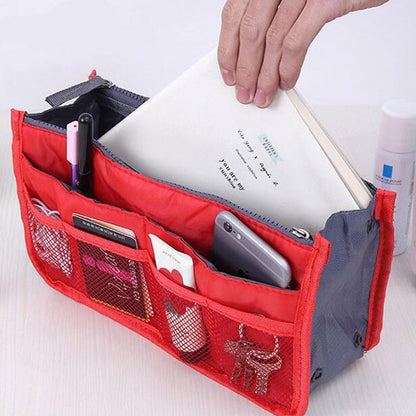 Organizer Insert Bag Women Nylon Travel Insert Organizer Handbag Purse Large liner Lady Makeup Cosmetic Bag Cheap Female Tote