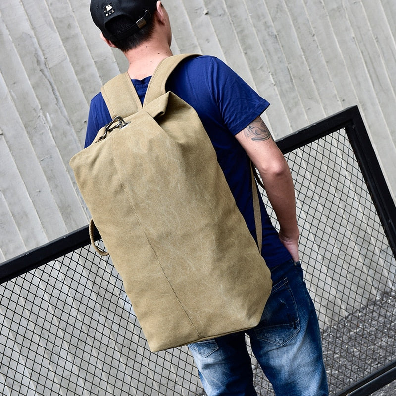 Large Capacity Rucksack Man Travel Bag Mountaineering Backpack Male Luggage Canvas Bucket Shoulder Bags for Boys Men Backpacks