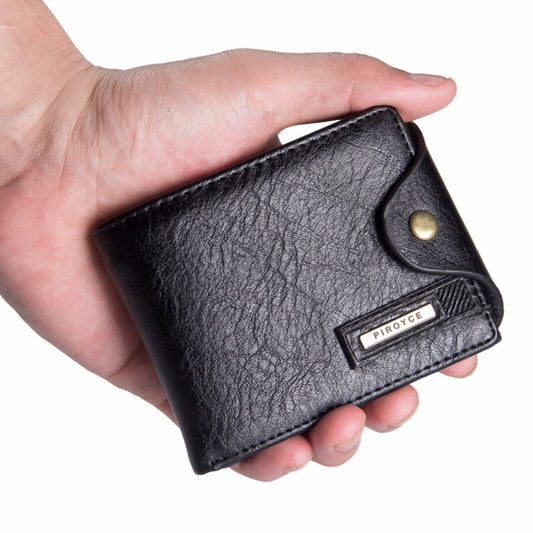 New Men&#39;s Small Wallet Vintage Multifunction Purse With Coin Pocket Mini Brand Male PU Leather Card Money Bag