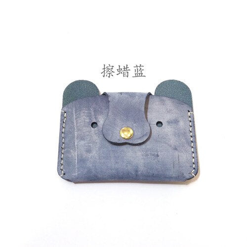 Bemoreal women wallets Genuine Leather Handmade luxury Organizer Wallets dog print coin bag Short Hasp misty wax leather Purse