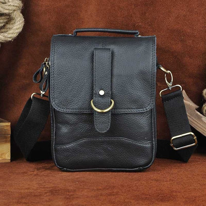 Original Leather Male Design Casual Shoulder messenger bag cowhide Fashion 8&quot; Tote Crossbody Mochila Satchel bag For Men 143-g