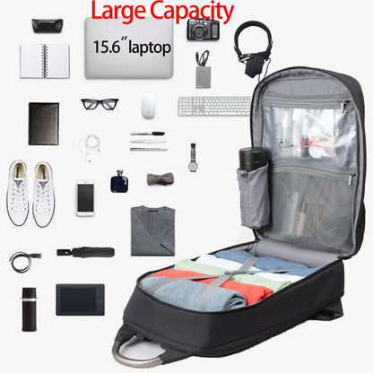 180° Patent Luggage Design Men Backpack Business Laptop Backpack Women Travel Bag 18&quot; Expandable RFID Anti-theft H6758