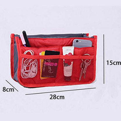 Organizer Insert Bag Women Nylon Travel Insert Organizer Handbag Purse Large liner Lady Makeup Cosmetic Bag Cheap Female Tote