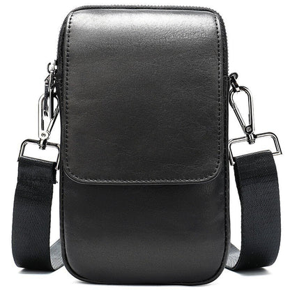 mall Genuine Cowhide Leather Men&#39;s Shoulder Bag Clutch Handbag Messenger Male Bags Crossbody Sling Tote Small Zipper