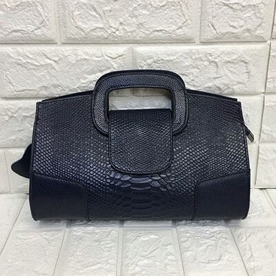 Hight Quality Snake pattern Cowhide leather Clutch bag Women totes handbag Ladies Party Bag Shoulder bag women fashion handbag