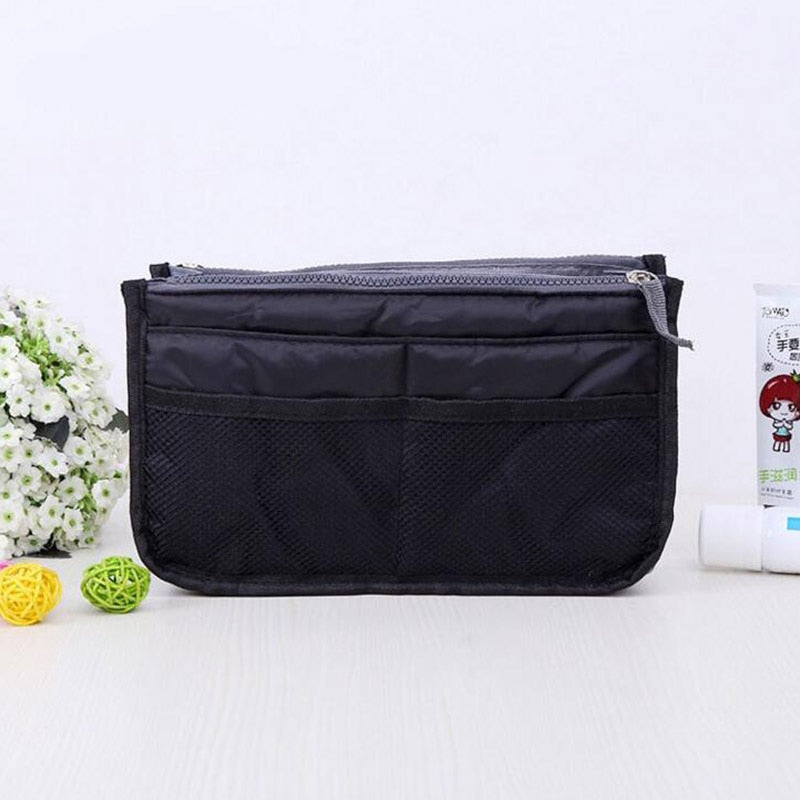 Organizer Insert Bag Women Nylon Travel Insert Organizer Handbag Purse Large liner Lady Makeup Cosmetic Bag Cheap Female Tote