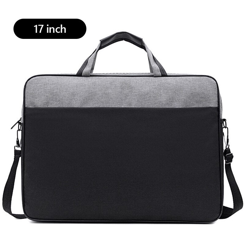 Waterproof Men Women Briefcase 15.6 17 inch Laptop Bag A4 Documents Pouch Phone Handbag Office Business Travel Organizer X89C