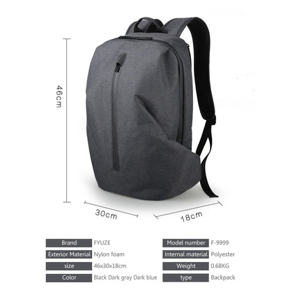 FYUZE Men&#39;s backpack Fashion Backpacks Laptop 15.6 inch 17 Waterproof backpack School Teenage Anti theft Zipper Travel Outdoor