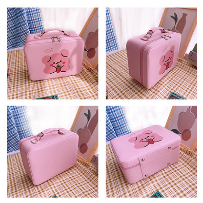 Cosmetic Bag Women Large Capacity Multifunction Makeup Bag Cartoon Dog Bear Cute Travel Wash Beauty Bag Storage Case Girl WY34