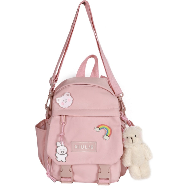 Small Backpack Women Cute Multifunctional Dual-use School Bags for Teenage Girls Student Kawaii Mini Travel Backpacks Ruckpack