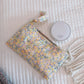 Korean Floral Coin Purse Mini Cotton Sanitary Towel Pouch Women&#39;s Cosmetic Bag Fabric Make Up Organizer Beauty Case Storage Bag