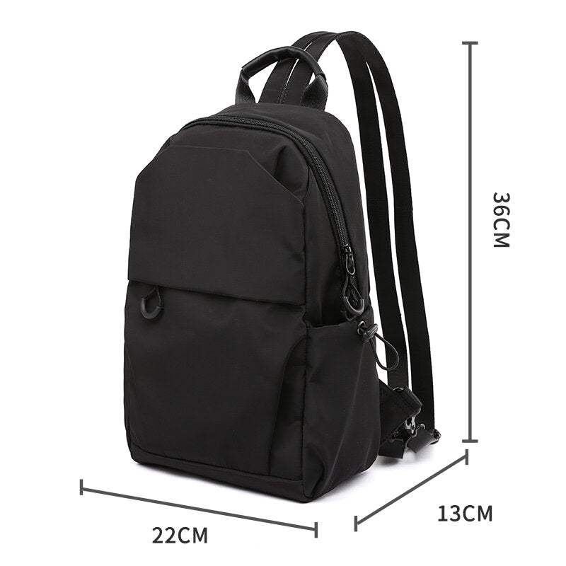Mini Backpack Men Fashion Waterproof Large Capacity Young School Student Book Bag Light Weight Outdoor Short Trip Weekend Work