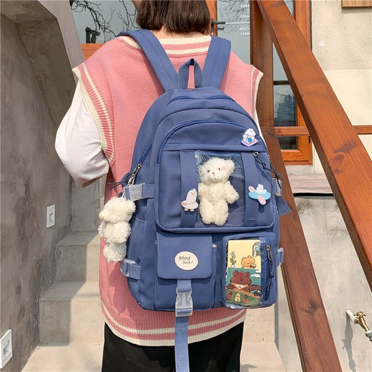 High School Girls Backpack High Capacity School Bags For Teenage Girls Multi Pockets Kawaii Backpack Women Harajuku Cute Mochila