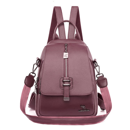 Women Backpack Designer high quality Leather Women Bag Fashion School Bags Multifunction Large Capacity Travel Backpacks mochila