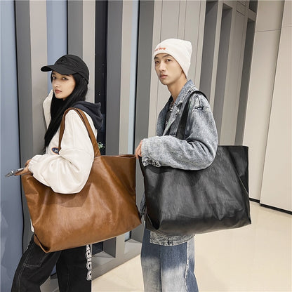 Extra Big Capacity Leather tote bags Brown Black Commutting Large bags for women Fashion women bag Brand ladies hand bags