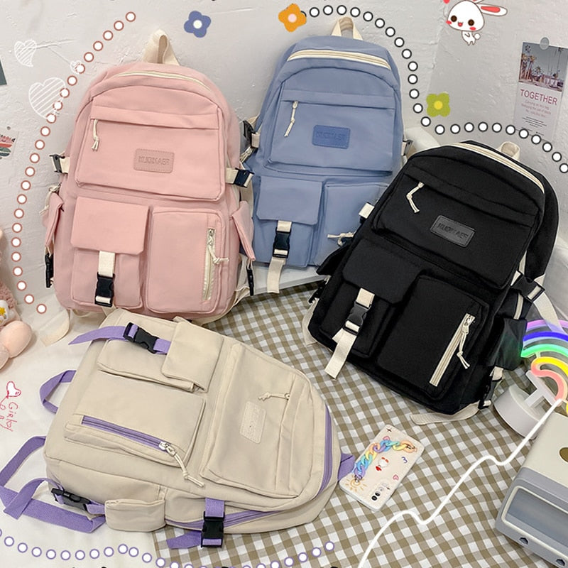 Fashion Women Backpack Large Capacity Laptop Bag Multifunction Student School Bag Waterproof Anti-theft Outdoor Travel Pack