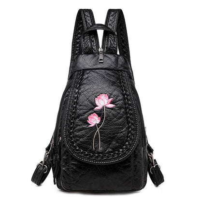 High Quality Backpack for Women New White Leather Backpack School Bag for Teenage Girls Female Travel Backpack Mochila