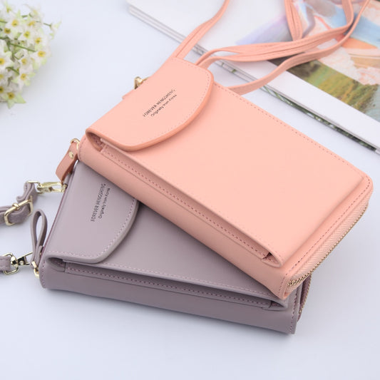 New Women&#39;s wallet messenger bag large capacity women&#39;s purse buckle zipper bag soft leather versatile women&#39;s bag shoulder bag