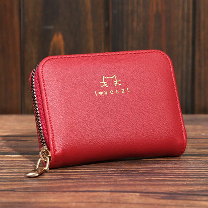 New Women Wallet Many Muti-Card Holder Ladies Small Purse Zipper Hasp Card Case High Quality Wallets Credit Card Bag Purse