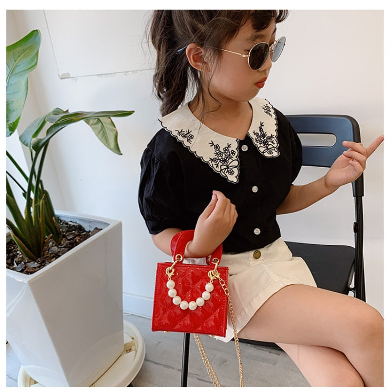 Kids Leather Pures and Bags Tote Cute Crossbody Bags for Baby Girls Small Coin Pouch Kids Party Purses and Handbags