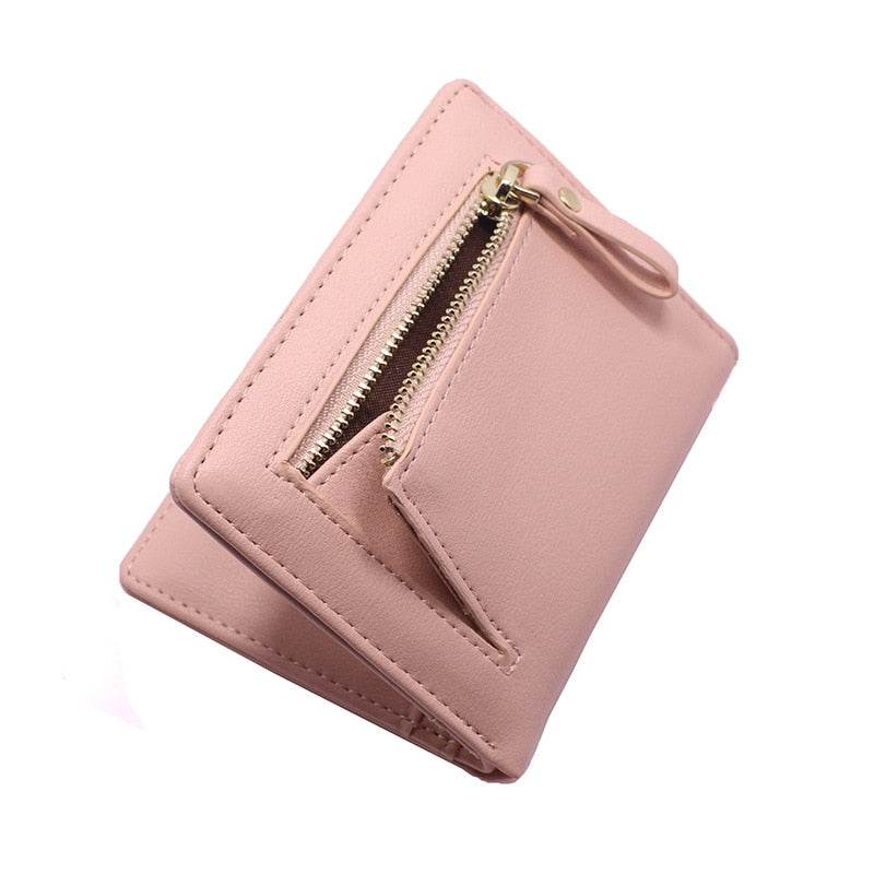 New Ladies Wallet Short Student Fashion Coin Purse Soft Leather Thin Wallet Women Long Pu Monederos Para Mujer Carteira