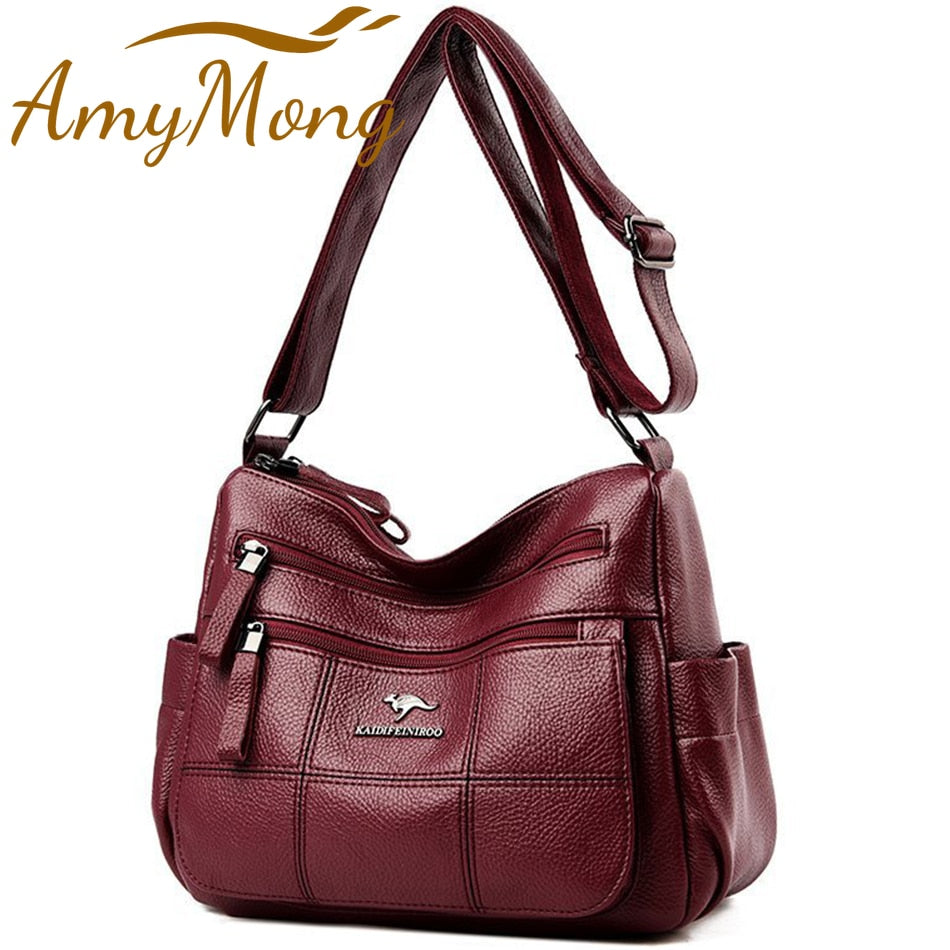 Genuine Brand Leather Sac Luxury Handbags Purse Women Bags Designer Shoulder Crossbody Messenger Bags Female Waterproof Bag