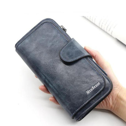 Women&#39;s wallet made of leather Wallets Three fold VINTAGE Womens purses mobile phone Purse Female Coin Purse Carteira Feminina