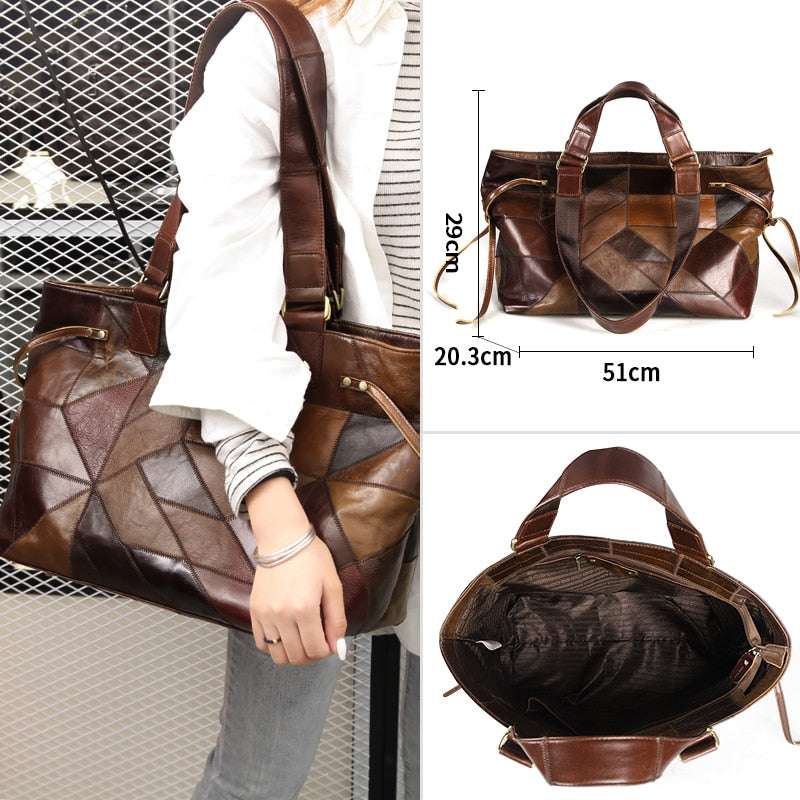 Cobbler Legend Women Large Bag Retro Fashion Shoulder Bag Women&#39;s Luxury Handbag Bag Designer New Leather Handbag