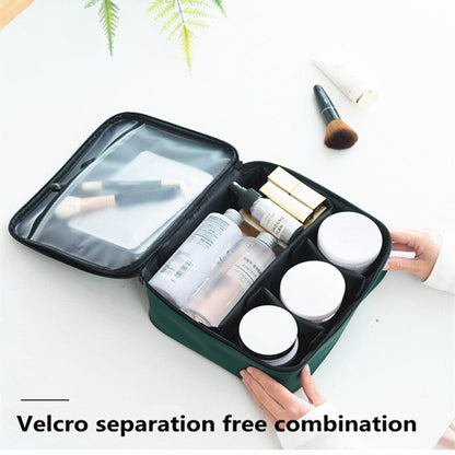 Women PU Leather Cosmetic Bag Waterproof Makeup Cases Toilet Wash Storage Pouch Travel Beauty Vanity Organizer Make Up Box