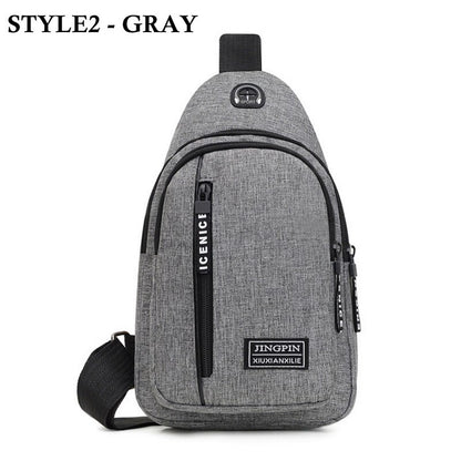 Men Shoulder Bags Nylon Waist Packs Sling Bag Crossbody Outdoor Sport Shoulder Chest Daily Picnic Canvas Messenger Bag Bolsa