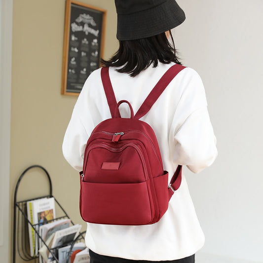 High Quality Women&#39;s Backpack Fashionable Simple Waterproof Nylon Fabric Small Backpack Suitable For Young Women Shopping