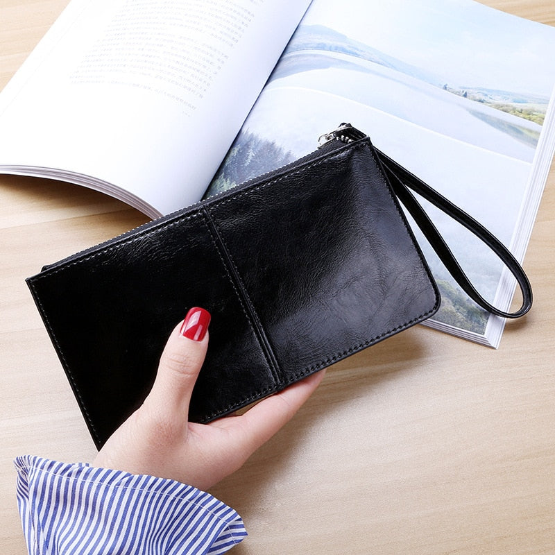 Luxury Women&#39;s Wallet Ladies PU Leather Long Women&#39;s Mobile Phone Bag Card Bag Handbag Fashion Convenient Wallet Women