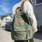 New Cool Girl Boy Canvas Green Laptop Student Bag Trendy Women Men College Bag Female Backpack Male Lady Travel Backpack Fashion