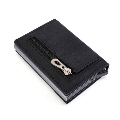 RFID  Top Pu Leather Wallet  Multifunction Magnet Wallet  Men &amp; Women Credit Card Holder with Note Compartment &amp; Coin Pocket