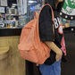 Daily Large Capacity Travel School Backpacks Ladies Pure Color Shoulder Knapsacks Nylon Zipper Shopping Rucksacks