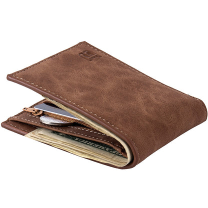 RFID Theft Protect Wallets New Men&#39;s Classic Leather Pockets Credit/ID Cards Holder Purse Wallet