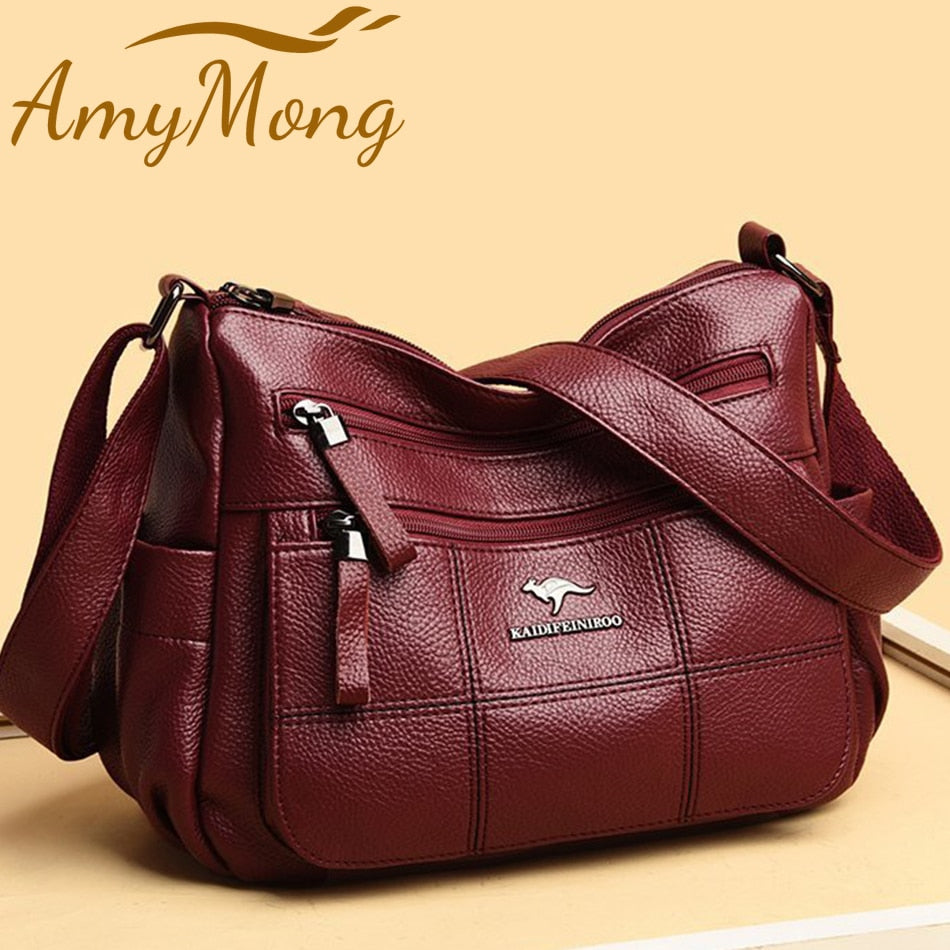 Genuine Brand Leather Sac Luxury Handbags Purse Women Bags Designer Shoulder Crossbody Messenger Bags Female Waterproof Bag