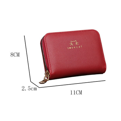 New Women Wallet Many Muti-Card Holder Ladies Small Purse Zipper Hasp Card Case High Quality Wallets Credit Card Bag Purse