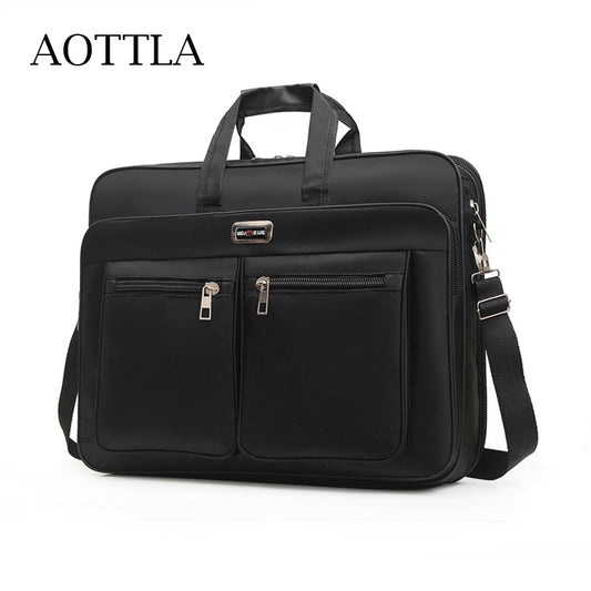 AOTTLA Men&#39;s Briefcase Bag Big Capacity Men&#39;s Bag Handbag Shoulder Bag For Male Toolkit Business Men Document Bag Messenger Bag