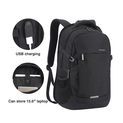 Mixi Ergonomic Design Men Travel Backpack Big Capacity Women School Bag Fit for 15.6&quot; Laptop