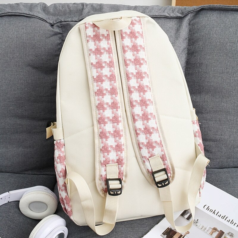 3-Piece Set Ladies Backpack Women Backpack Fashion Girl School Bag Retro School Bag Girl School Bag Canvas Backpack