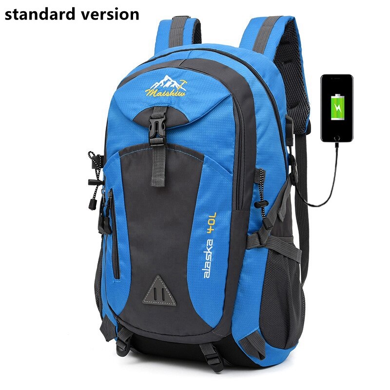 Weysfor 40L Waterproof Men Backpack Travel Pack Sports Bag Pack Outdoor Mountaineering Hiking Climbing Camping backpack For Male