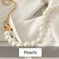 Hobos Shoulder Bags Women Elegant Sweet Underarm Pearls All-match Versatile Zipper Soft PU Leather Chain Korean Chic Ladies OL