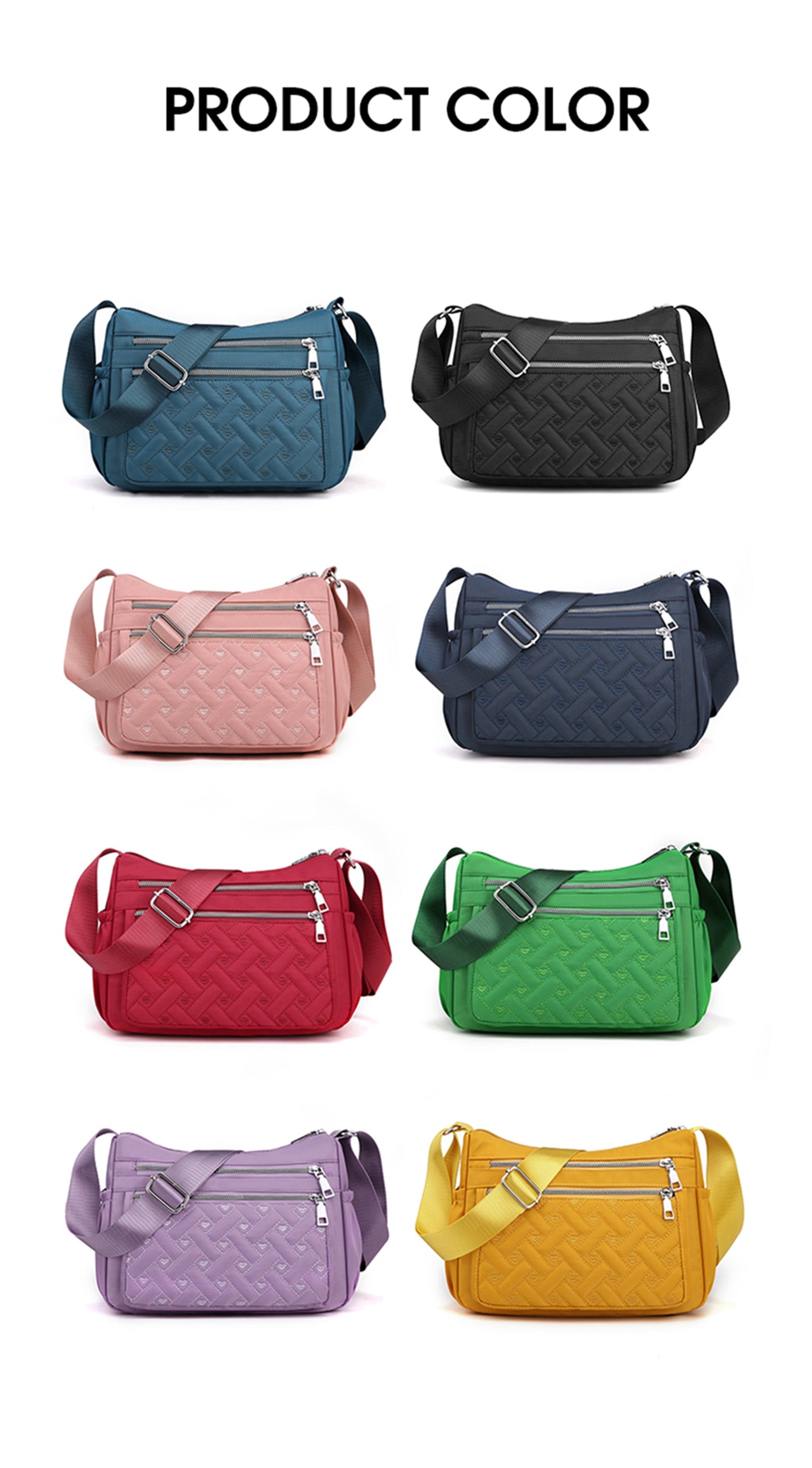 Fashion Women Messenger Bag Nylon Oxford Waterproof Shoulder Handbag Large Capacity Casual Travel Crossbody Bag Bolsa Feminina
