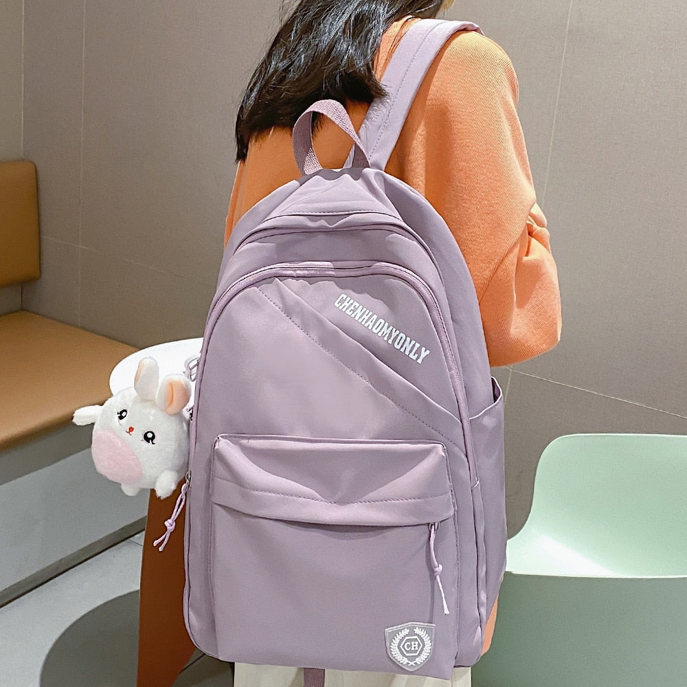 Fashion Girl Pink Kawaii Waterproof College Backpack Trendy Ladies Travel Bag Cool Women School Bag Laptop Female Cute Backpacks