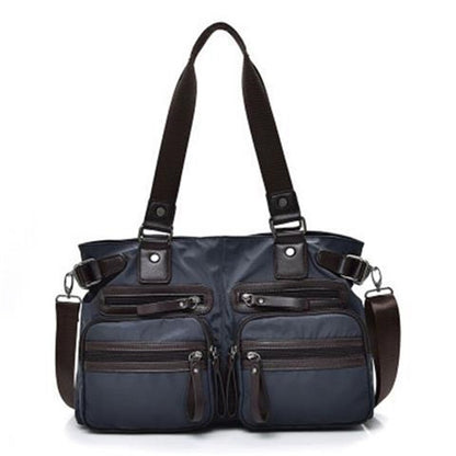 Men&#39;s Shoulder Bag Nylon Material British Casual Fashion School Style High Quality Multi-function Large Capacity Design