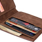 Men&#39;s Leather Wallet Purse for Men Card Holder with Zipper Coin Pocket Male Money Bag Classic Porte Feuille Hommes